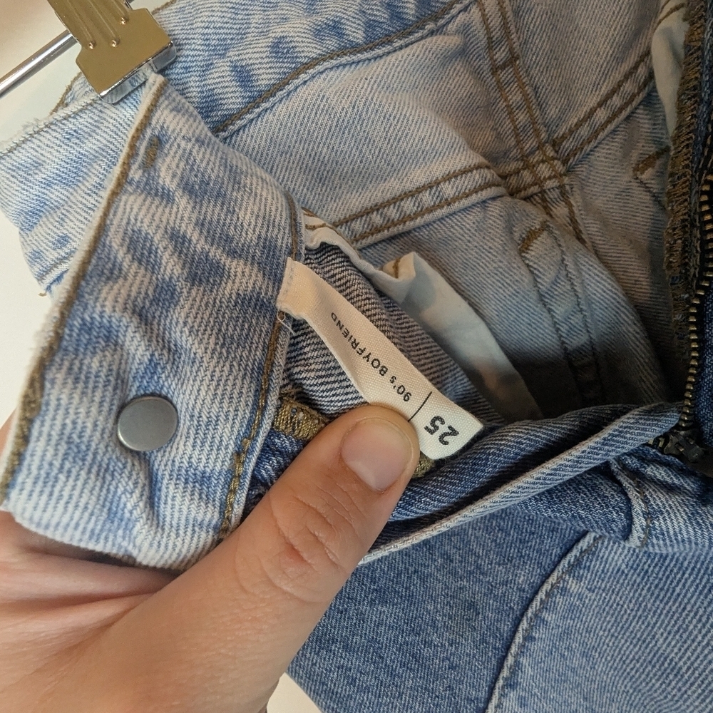 PacSun Eco Diagonal Seam '90s Boyfriend Jeans, Sz 25 - Picture 6 of 6